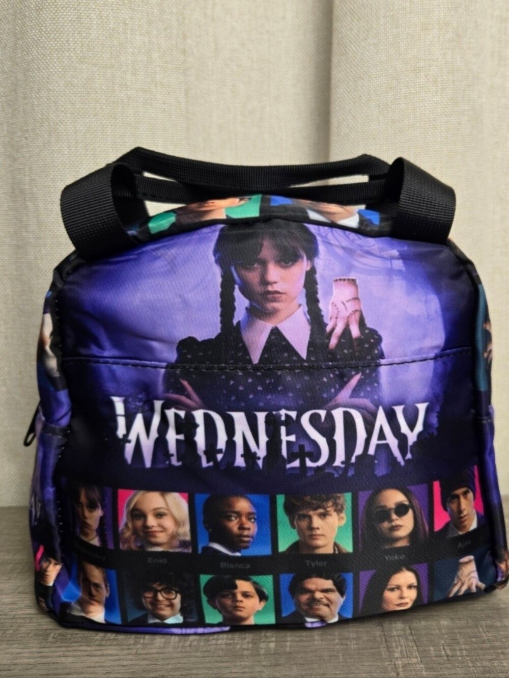 Anime Wednesday Addams Insulated Lunch Bag Box Medium Snack Cooler  New